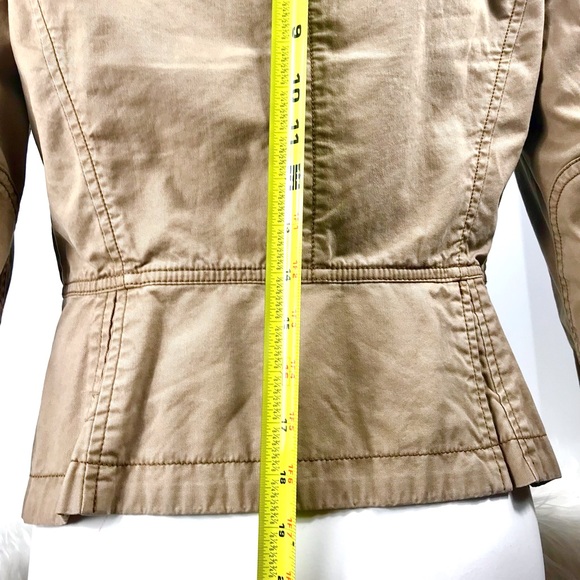 LOFT Button Up Collared Jacket, Tan, Size 6 - Picture 5 of 9